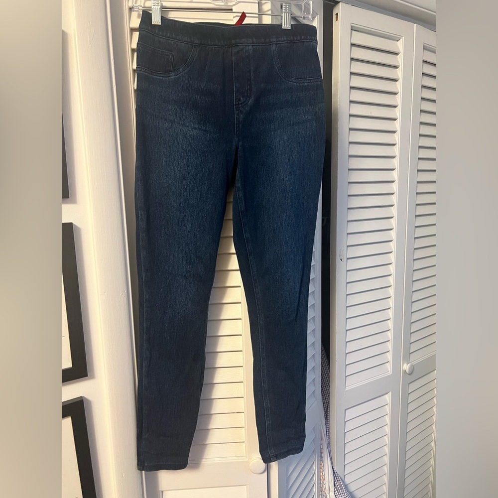 Spanx Dark Wash Cropped Jeggings- Size M